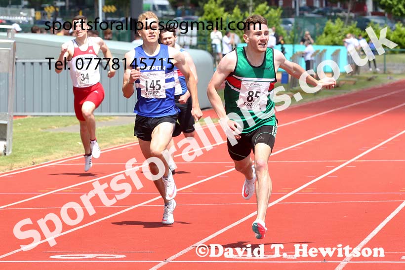 Senior mens 400 metres, 2021 Northern Senior and Under-20s Champs., Leigh. Photo: David T. Hewitson/Sports for All Pics